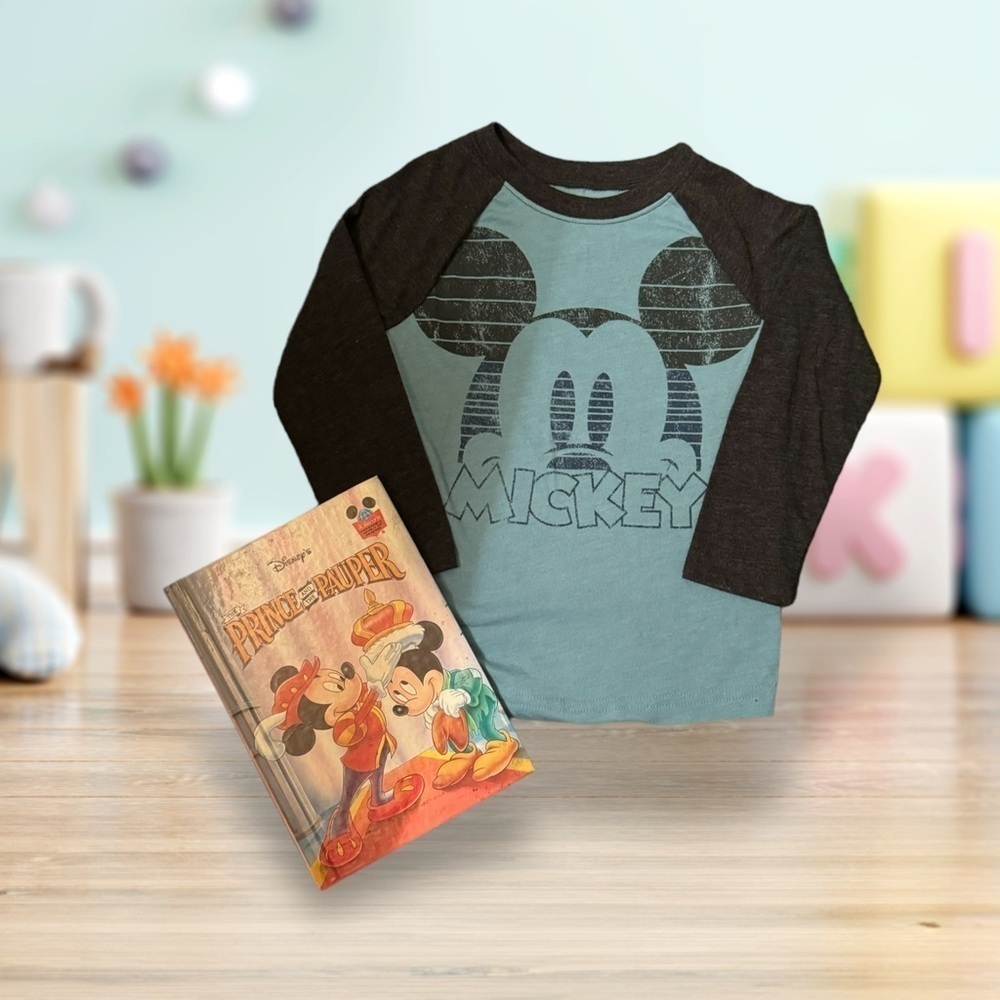 Mickey Mouse shirt w/ book bundle (toddler)